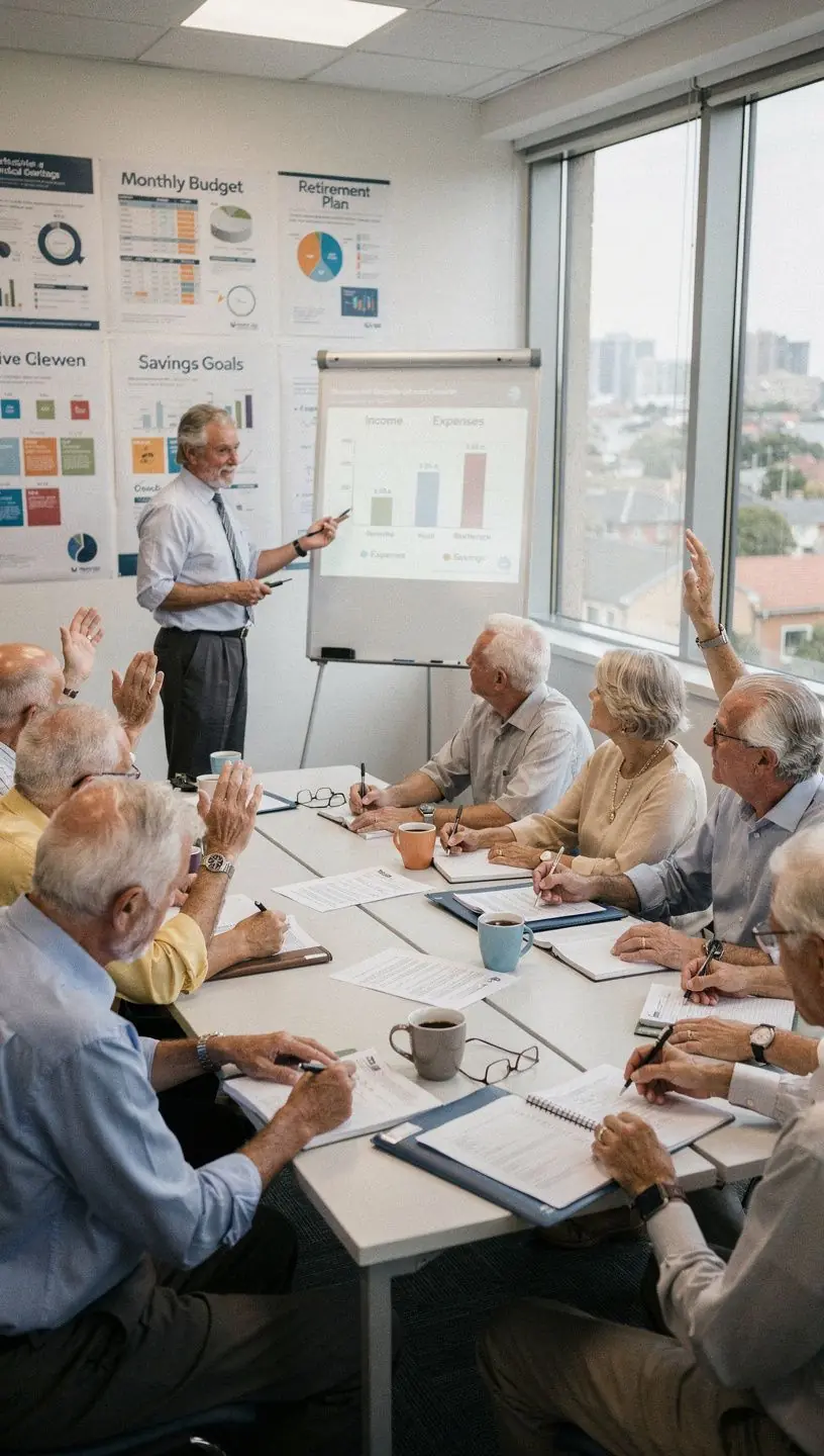 Mapa personalizado de aposentadoria e planejamento estratégico.